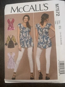 McCall's M7572 Misses 14 to 22 Tunic Top Uncut Sewing PatternNew - Bild 1 von 2