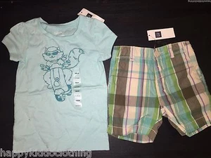 Gap Conjunto Camisa Top Pantalones Cortos Talla 12-18 Meses NUEVO Lote - Imagen 1 de 1