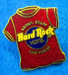 CAMISETA ROJA LAS VEGAS HOTEL STAFF VENTAS POR VOLUMEN MINORISTA Hard Rock Café PIN LE - Imagen 1 de 1