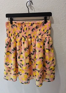 Her Destiny lemon print skirt sz LG summer - Picture 1 of 9