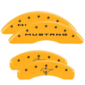 MGP 10204SMB2YL Yellow Brake Caliper Covers for 2015-2023 Ford Mustang - Picture 1 of 2