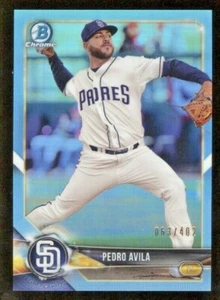 2018 BOWMAN DRAFT SKY BLUE REFRACTOR PEDRO AVILA BDC13 /402 - Picture 1 of 2