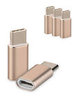 3er Set USB 3.1 Typ-C auf MicroUSB Adapter gold f Huawei Honor 20 Type-C