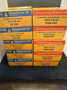 Lote de 10 películas Kodak Super 8 - Kodachrome KMA464 Ektachrome EG464 - 500 FT TOTAL - Imagen 1 de 4