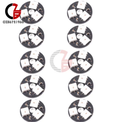 10pcs WS2812 3Bit 5V 5050 RGB LED Lamp Panel Board Round for Arduino - Image 1 of 4
