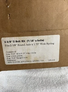 2 3/8" U-Bolt Kit (7 1/6" U Bolts) fits 23/8 Round Axle X 1.75" Spring - Picture 1 of 4