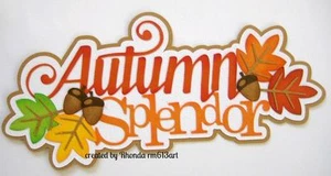 Autumn Splendor boy girl paper piecing title premade scrapbook page by Rhonda - Foto 1 di 1