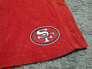 Mitchell & Ness NFL San Francisco 49ers 80's Logo Acid Wash Red Shorts sz L