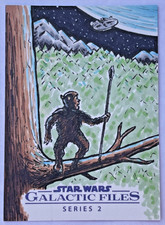 2013 Star Wars Galactic Files S2 Battle of Endor Sketch Card by Russ Maheras