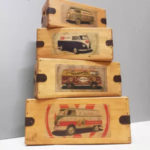 VW Van Vintage Box Wooden Crate Classic Volkswagen T1 Advertising VW camper bus - Picture 1 of 19