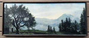 Vintage Berglandschaft Ölgemälde Lucille Bainbridge 1924-2007 Oregon - Bild 1 von 16