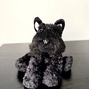 Schwarzer Scottish Terrier Hund Scottie Aurora World Plüsch 8 Zoll weicher Sitzsack Welpe - Bild 1 von 9