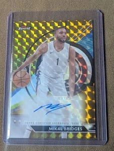 2023-24 Topps Finest Mikal Bridges Auto Gold Geometric /50 - Picture 1 of 2