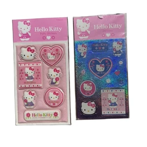 HELLO KITTY Sanrio Puffy & Hologram Stickers 2006 Retro SEALED NEW - 3 Sheets - Picture 1 of 6