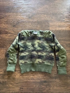 Vintage Barbour Wool Camo Sweater Size 48 - Picture 1 of 16