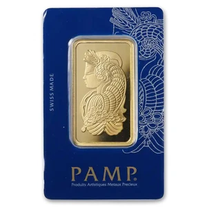 50 gram Gold PAMP Suisse Fortuna Veriscan® Bar with Assay Card - Picture 1 of 5