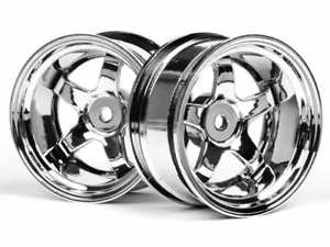 HPI 1/10 WORK MEISTER S1 Felgen 26mm 5 Sterne CHROM (2 Stück) 9mm Offset #3593 - Bild 1 von 6