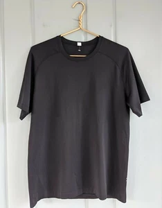 Lululemon Mens Large L T- Shirt Shirt Short Sleeve Black Athletic Mesh Sport - Picture 1 of 6