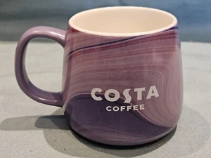 Limited Edition Costa Coffee Purple Swirl Marbled Ceramic Mugs Discontinued GC - Picture 1 of 5