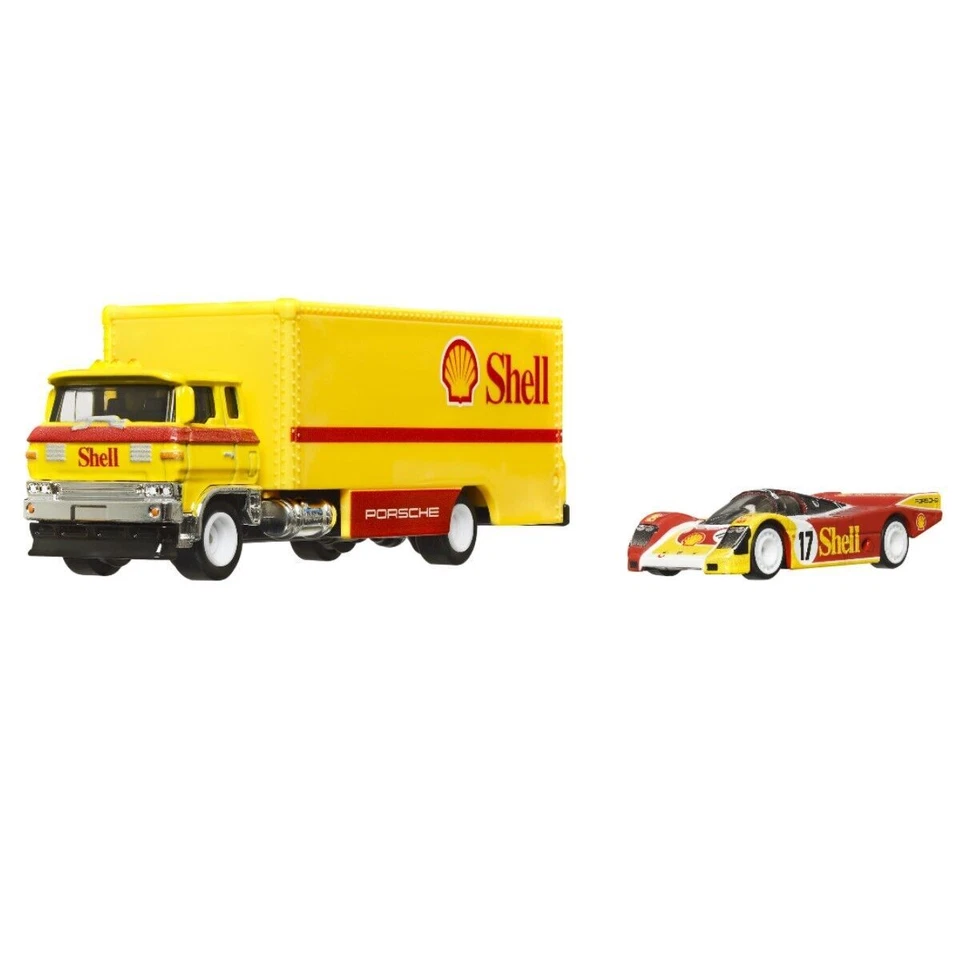 Hot Wheels Shell Team Porsche 962 Sakura Sprinter Transporter (HCR34)
