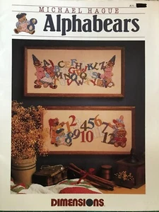 Alphabears DIMENSIONS Cross Stitch Pattern Leaflet #171 Michael Hague 1989 - Picture 1 of 1