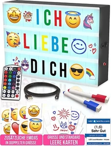 Lichtbox 386 Buchstaben Lightbox LED Leuchtkasten Farbwechsel Fernbedienung USB - Bild 1 von 9