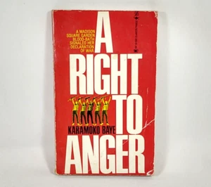 A Right to Anger Signed Karamoko Baye First Printing 1977 Paperback Novel - Picture 1 of 8