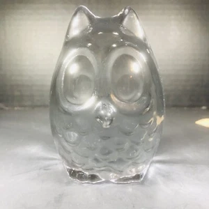 Imperial Hand Crafted Glass by LENOX Crystal Owl Paperweight 4" (BC2) - Picture 1 of 6