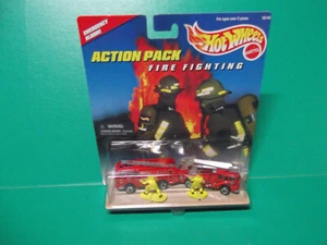 1997 Hot Wheels Action Pack Fire Fighting Emergency Alarm 16148 1/64 - Picture 1 of 10