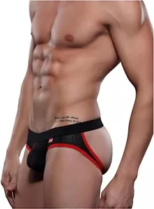 Men's Sexy Mesh Jockstrap Underpants Breathable Underpants Pouch Jock Briefs - Picture 1 of 63