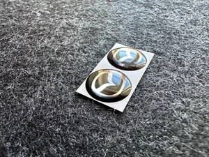 2x Mazda Schlüssel Aufkleber Sticker Emblem Logo - 14 mm - Epoxy - Imagen 1 de 2