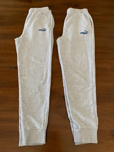 PUMA Big Boys Large / Logo French Terry Essential Joggers / Light Heather Grey-2 - Picture 1 of 6