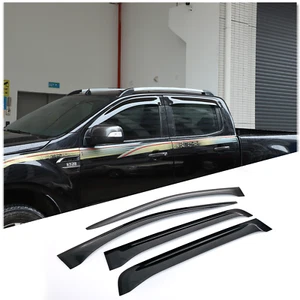 4 PIEZAS bisel Rainshade para ventana negra para Ford Ranger 2015-2021 - Imagen 1 de 11