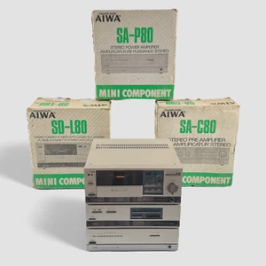 Aiwa Mini Component Stereo SD-L80 / SA-R80 / SA-P80 VTG 80's for Parts or Repair - Picture 1 of 16