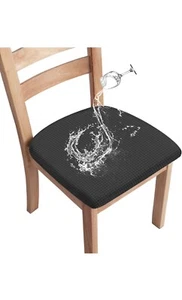 Waterproof Seat Covers for Dining Room Chairs Set of 2, Stretch Pack Of 2 - Picture 1 of 6