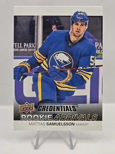 2021-22 Upper Deck Credentials #RA-29 Mattias Samuelsson Rookie Arrivals - Picture 1 of 2