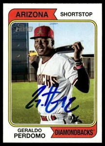 2023 Topps Heritage Geraldo Perdomo Auto Arizona Diamondbacks #251 Card Signed - Picture 1 of 2