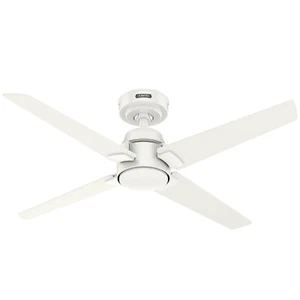 112cm Ceiling Fan with Remote Control Cordelia White Ventilator Without Light - Picture 1 of 7
