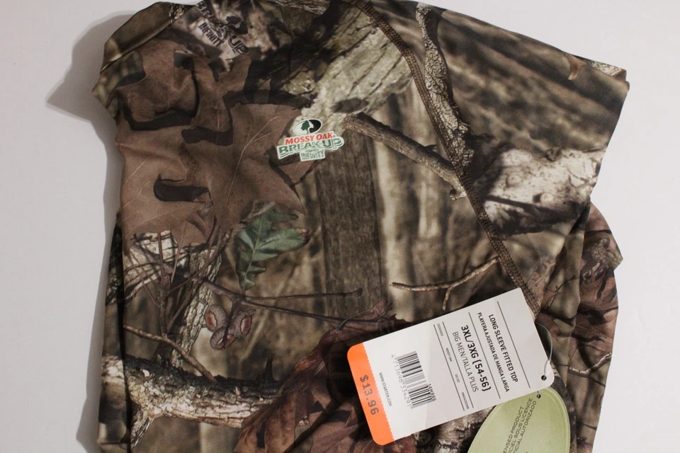 BNWT Starter Fitted Man's Mossy Oak Camo Long Sleeve Fitted Shirt 3XL 54-56 - Image 1 of 4