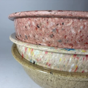 Vtg Texas Ware Melamine Mixing Bowl Set Confetti Splatter Speckle 118 Bowls MCM - Picture 1 of 17