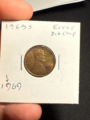 1969 S United States Lincoln Cent Error Coin - Image 1 of 2