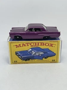 Matchbox Lesney 22 Pontiac cupé ruedas regulares con caja de reproducción. - Imagen 1 de 6