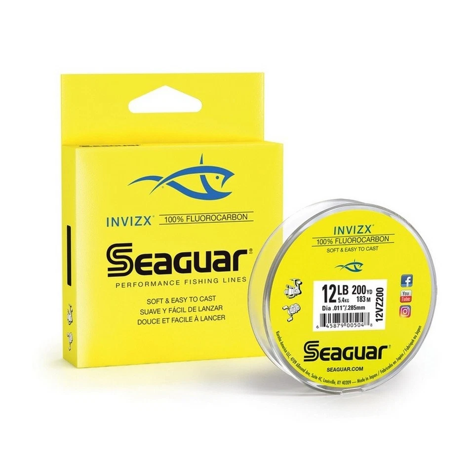 Seaguar 12VZ600 Invizx 100 Fluorocarbon Fishing Line 600 Yds