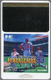 Power League 93 PC Engine HuCard Japan Used No Box No Manual