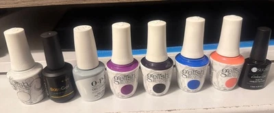 Lote de 8 esmaltes de uñas de gel mixto, OPI, azúcar cada uno usado para 1-2 manicuras. Foto 1 de 4