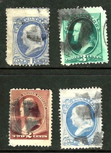 Collection Jumbo Fancy Cancels 1-3 Cent Banknotes Sc #206 210 etc 1880 US 23B11 - Picture 1 of 3