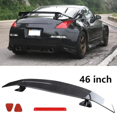 46" Rear Trunk Spoiler Racing Lip GT Wing Carbon Fiber For Nissan 370Z 350Z Foto 1 de 4