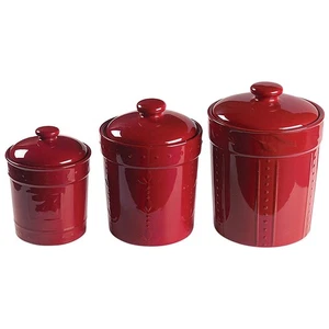Signature Sorrento Ruby  Canister Set  6744509 - Picture 1 of 1