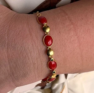 authentic coral bracelet made in Italy elegant jewel modern woman protective - Picture 1 of 11