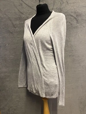 Cárdigan gris tejido Brax para mujer talla 16 acogedor cálido chal abierto manga larga Foto 1 de 4
